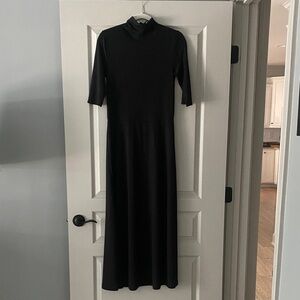 Vince Black Turtleneck s/s Maxi Dress